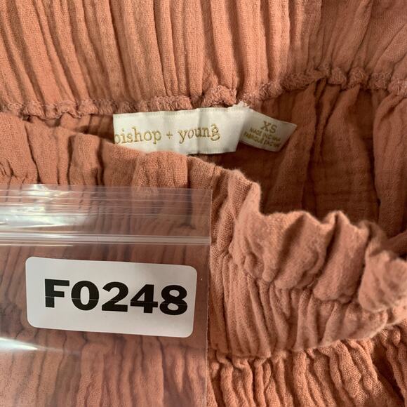 Bishop Young XS NEW Womens Sardinia Shorts Pull On Cotton Textured Dusty Coral - Picture 3 of 11